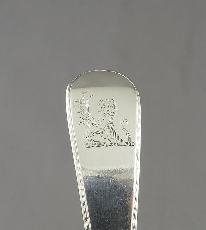 George III Silver Soup Ladle - JH Tee Antiques