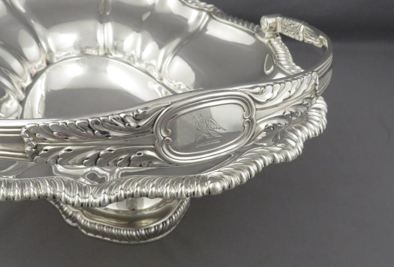 George IV Sterling Silver Cake Basket - JH Tee Antiques