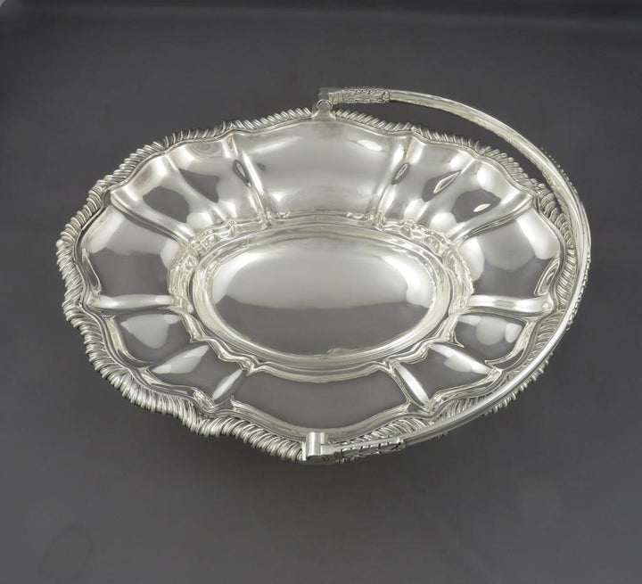 George IV Sterling Silver Cake Basket - JH Tee Antiques