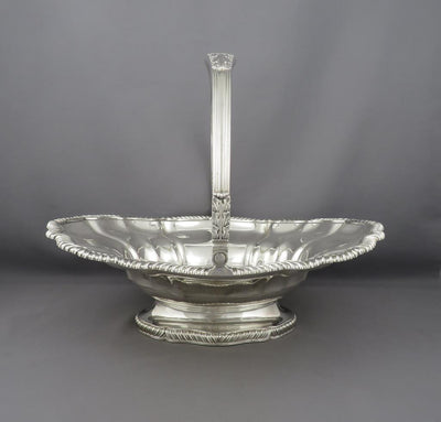 George IV Sterling Silver Cake Basket - JH Tee Antiques