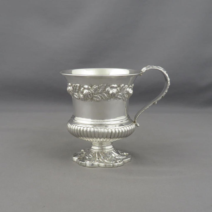 George IV Sterling Silver Christening Mug - JH Tee Antiques