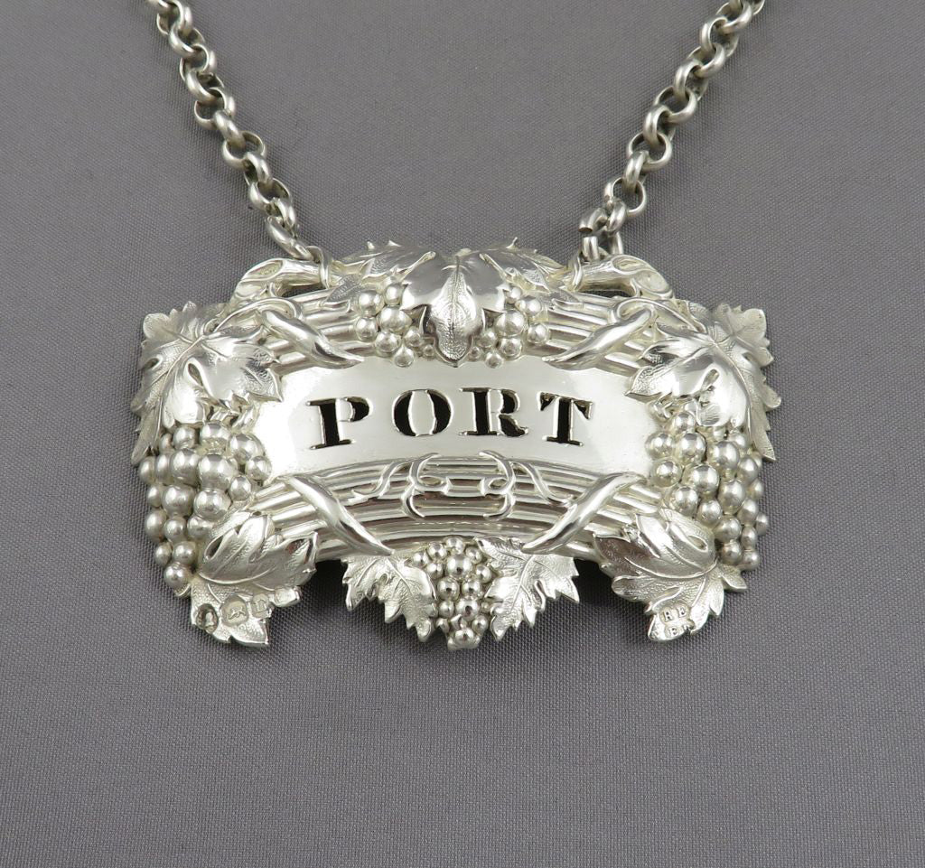 Set of 3 George IV Silver Wine Labels - JH Tee Antiques