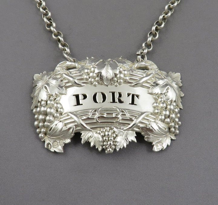 Set of 3 George IV Silver Wine Labels - JH Tee Antiques