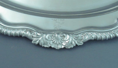 George IV Sterling Silver Meat Platter - JH Tee Antiques
