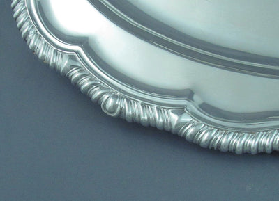 George IV Sterling Silver Meat Platter - JH Tee Antiques