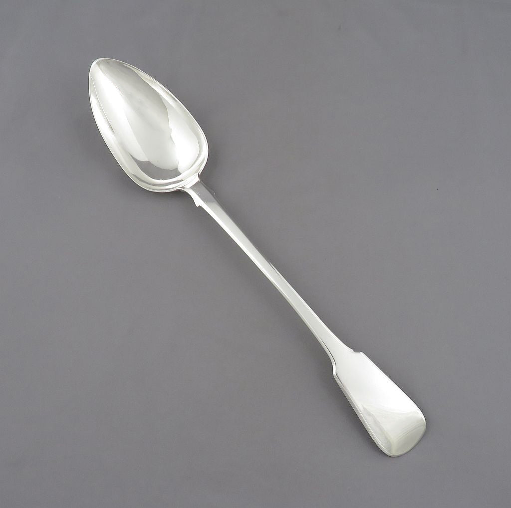 George IV Fiddle Pattern Stuffing Spoon - JH Tee Antiques
