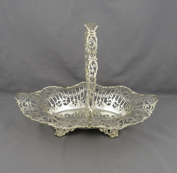 George V Pierced Silver Basket