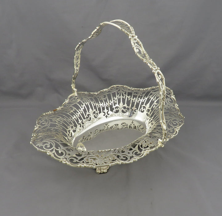 George V Pierced Silver Basket