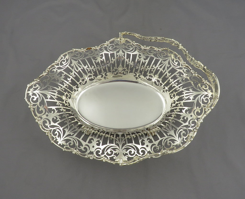 George V Pierced Silver Basket