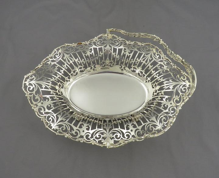 George V Pierced Silver Basket
