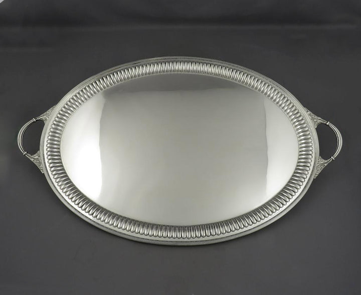 George V Sterling Silver Tray - JH Tee Antiques