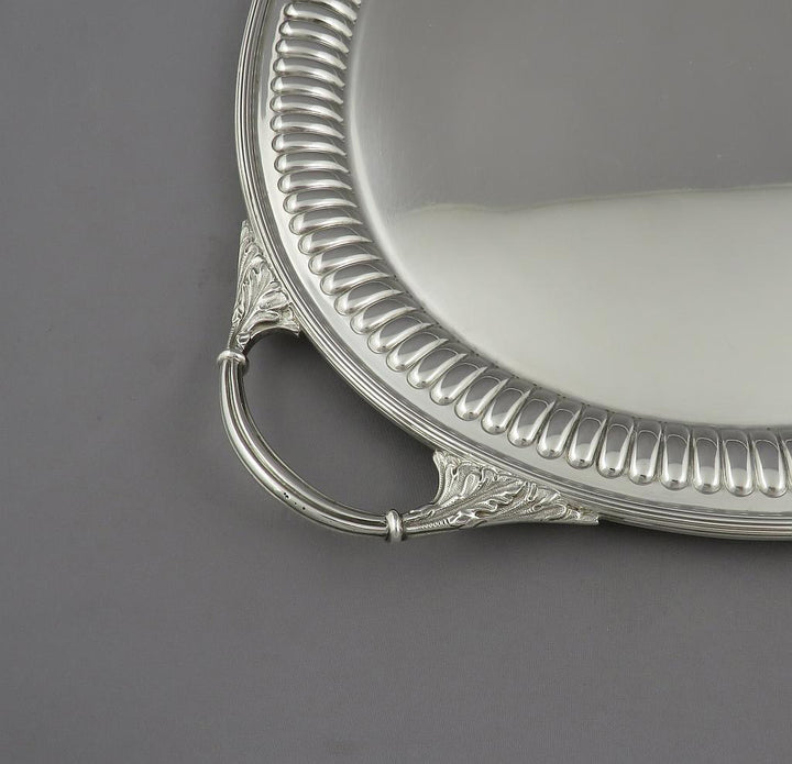 George V Sterling Silver Tray - JH Tee Antiques