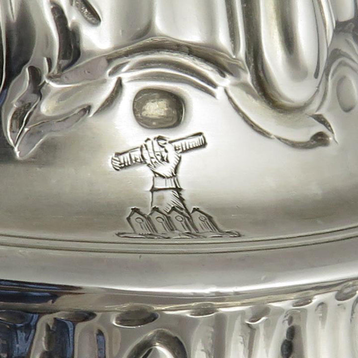George III Rococo Silver Tea Caddy - JH Tee Antiques