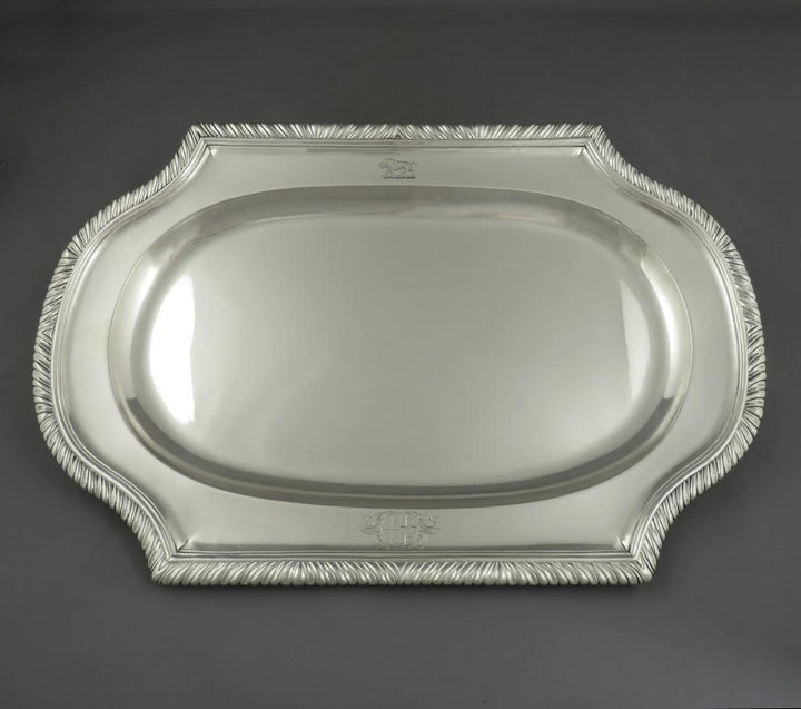 George III Sterling Silver Meat Platter - JH Tee Antiques