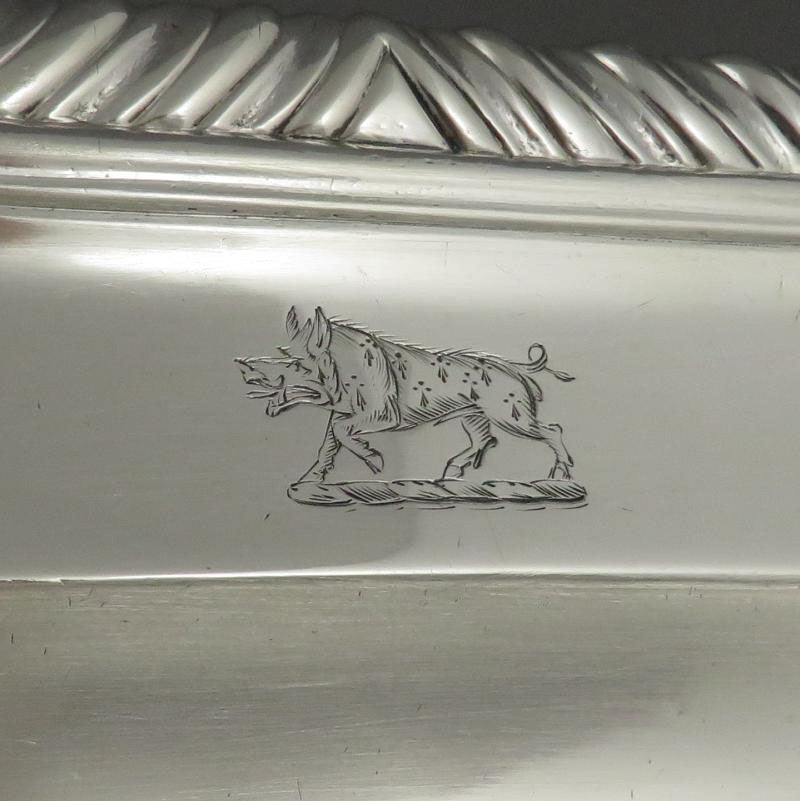 George III Sterling Silver Meat Platter - JH Tee Antiques