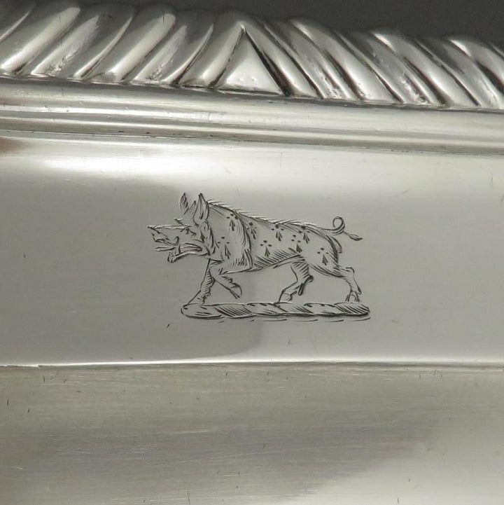 George III Sterling Silver Meat Platter - JH Tee Antiques