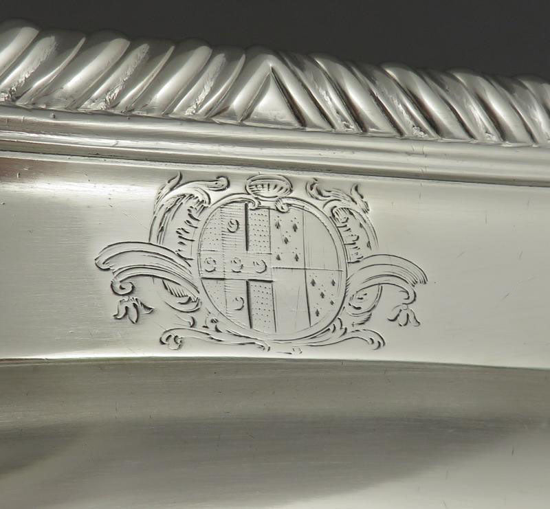 George III Sterling Silver Meat Platter - JH Tee Antiques