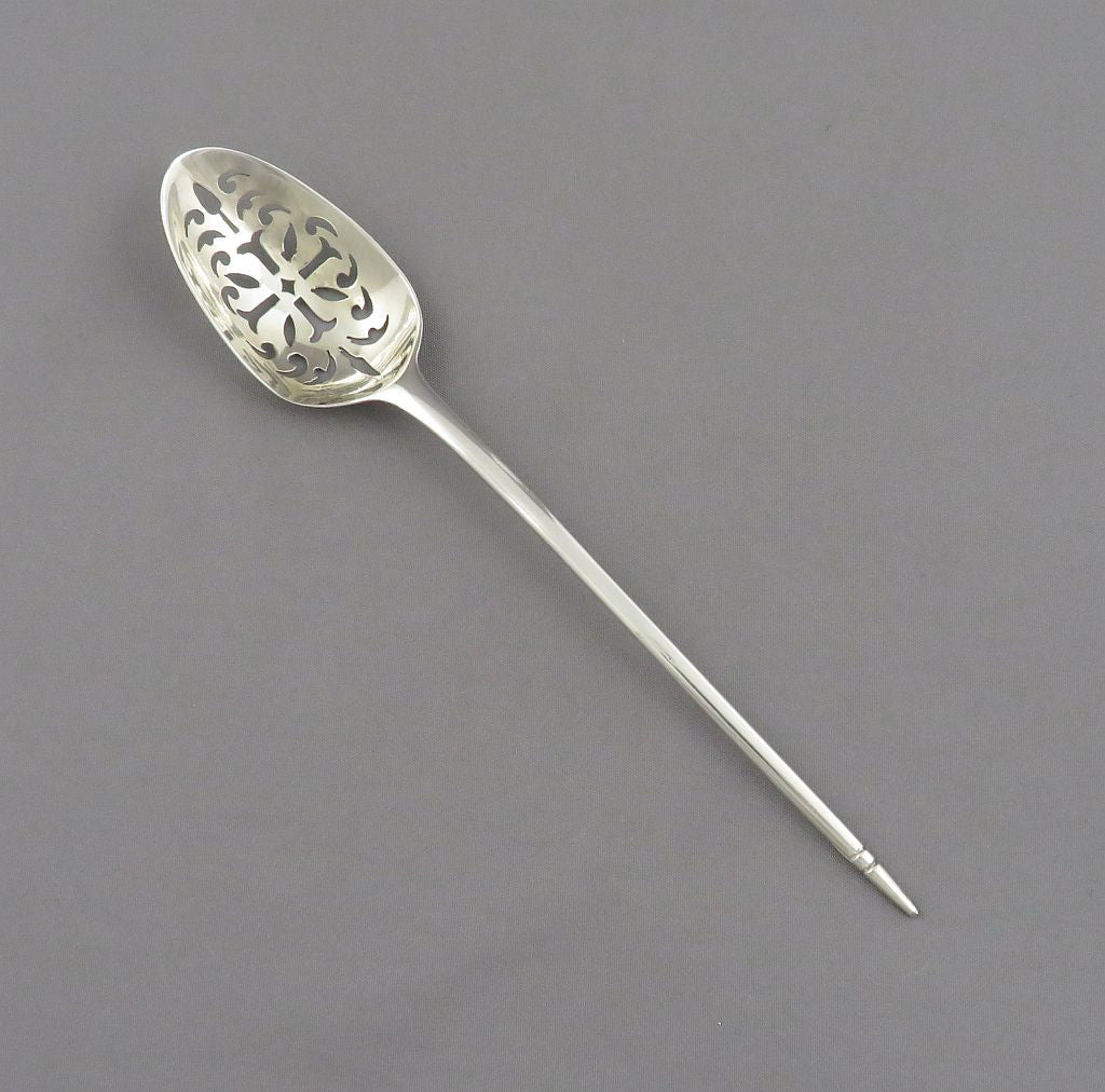 George III Silver Mote Spoon - JH Tee Antiques