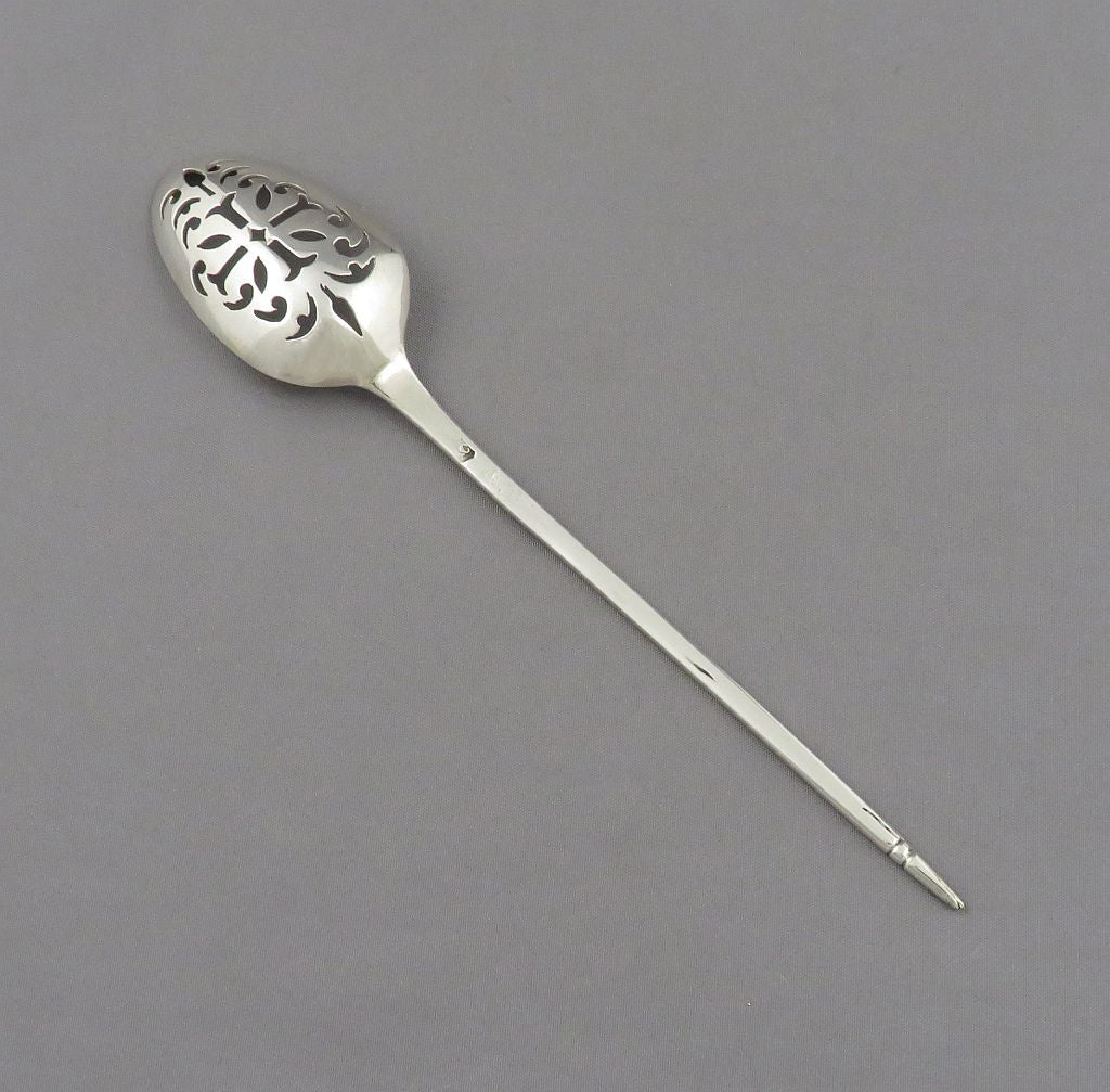 George III Silver Mote Spoon - JH Tee Antiques
