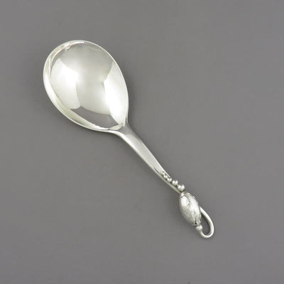 Georg Jensen Sterling Silver Blossom Serving Spoon - JH Tee Antiques