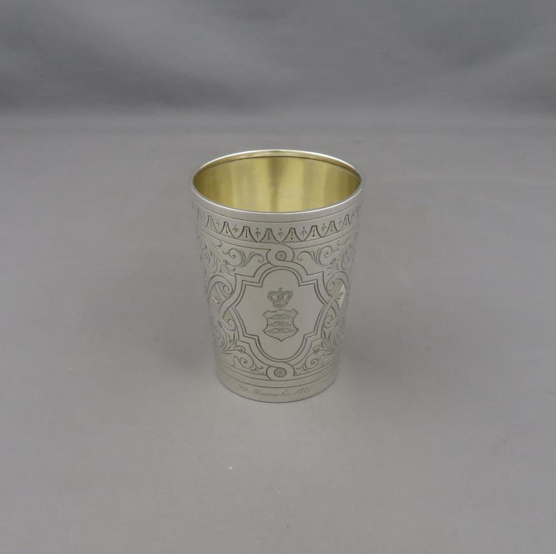 German Silver Beaker - JH Tee Antiques