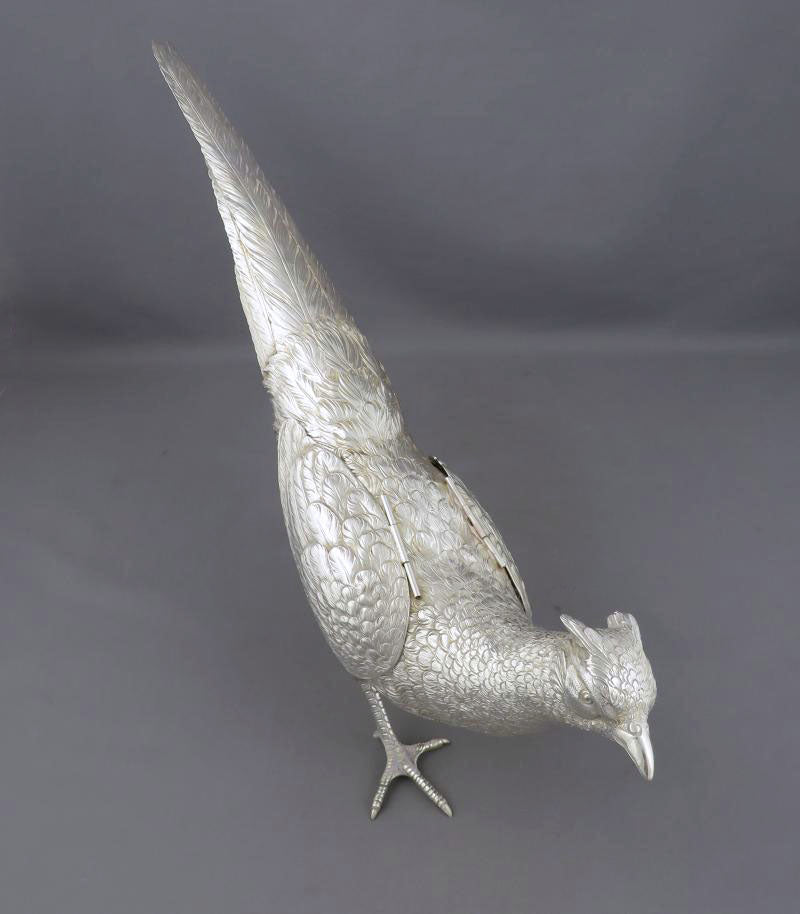 German Silver Pheasant Table Ornament