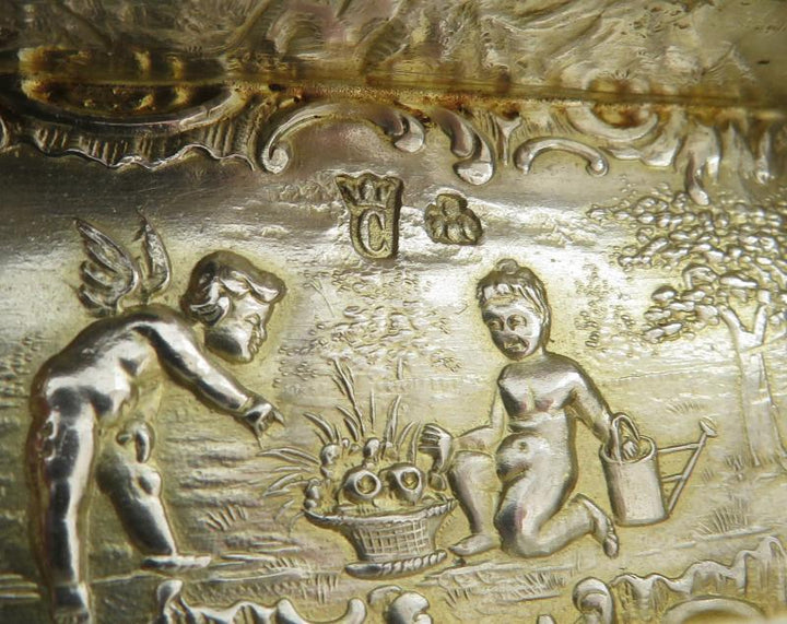 German Sterling Silver Trinket Box - JH Tee Antiques