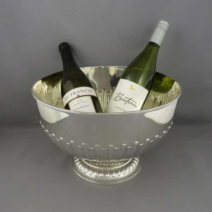 Edwardian Silver Punch Bowl - JH Tee Antiques