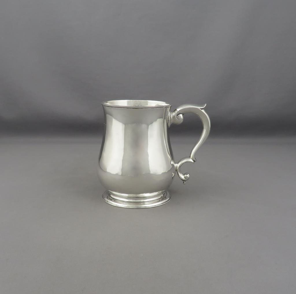 English Silver Half Pint Mug - JH Tee Antiques