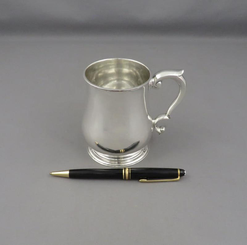 English Silver Half Pint Mug - JH Tee Antiques