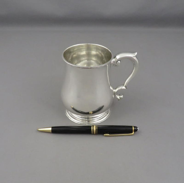 English Silver Half Pint Mug - JH Tee Antiques