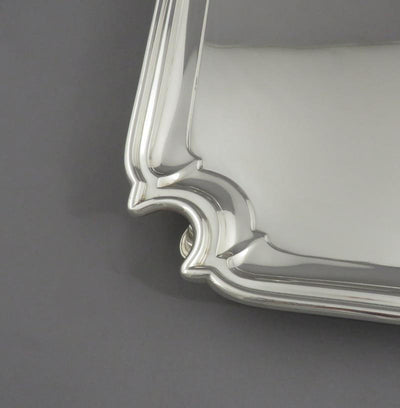 Scottish Silver Square Salver - JH Tee Antiques