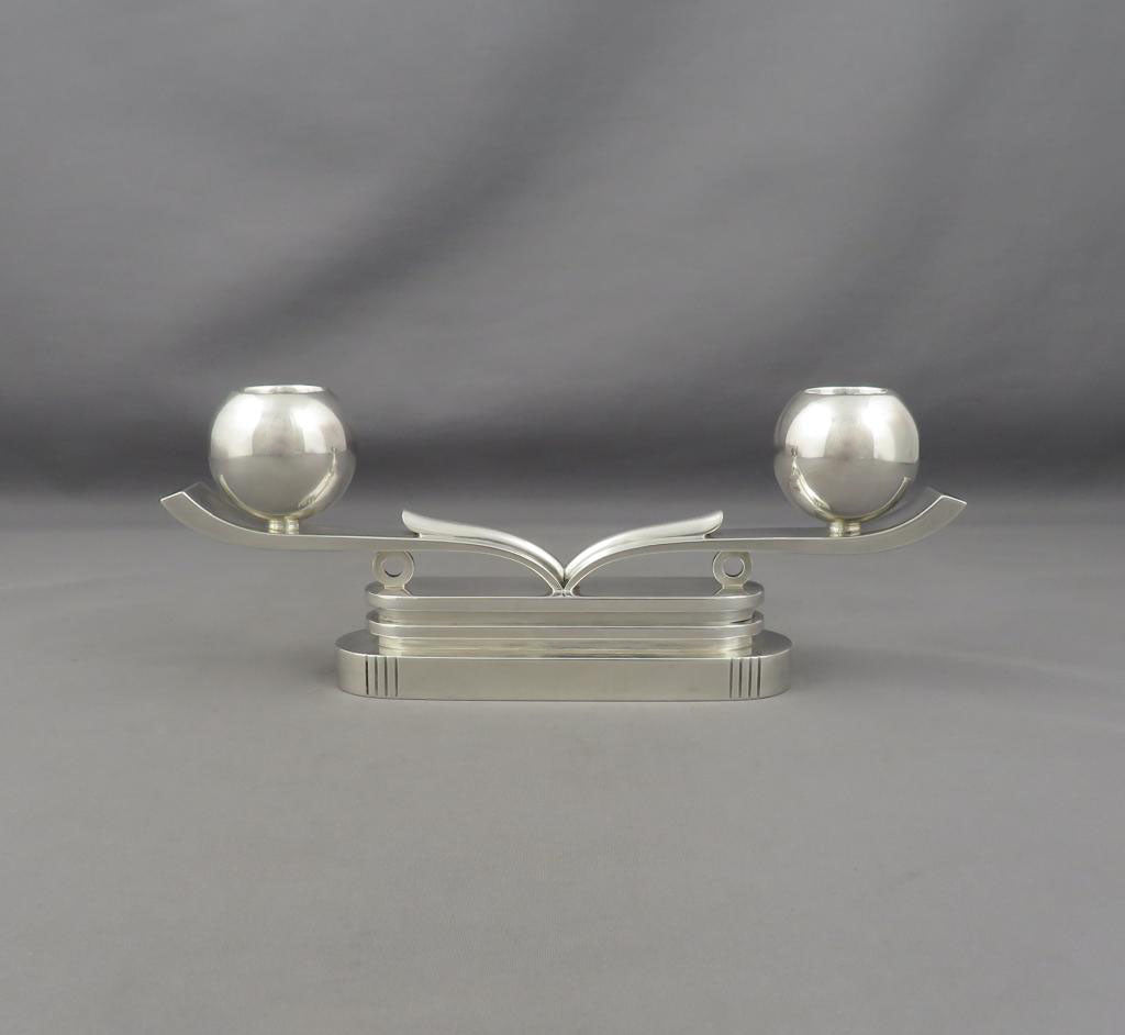 Hans Hensen Sterling Silver Candelabrum - JH Tee Antiques
