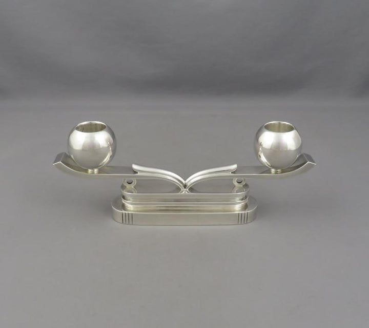 Hans Hensen Sterling Silver Candelabrum - JH Tee Antiques