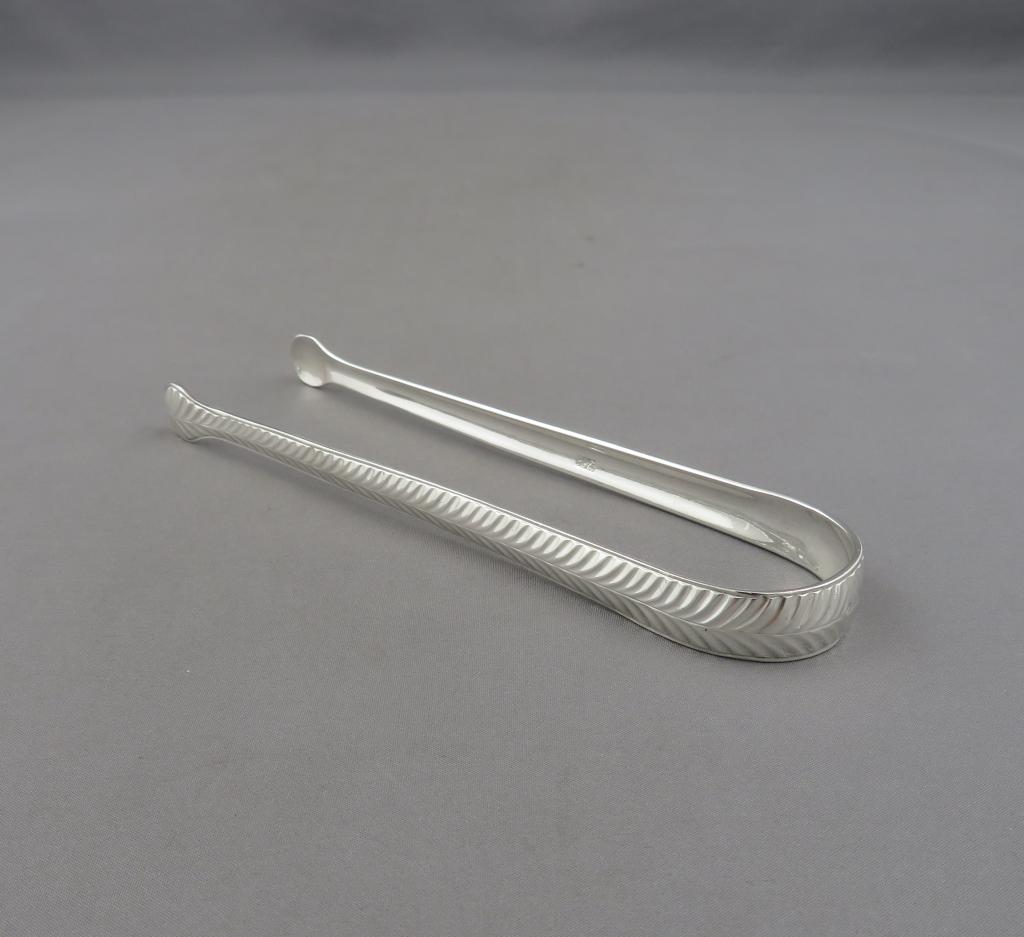 Hester Bateman Sterling Silver Sugar Tongs - JH Tee Antiques