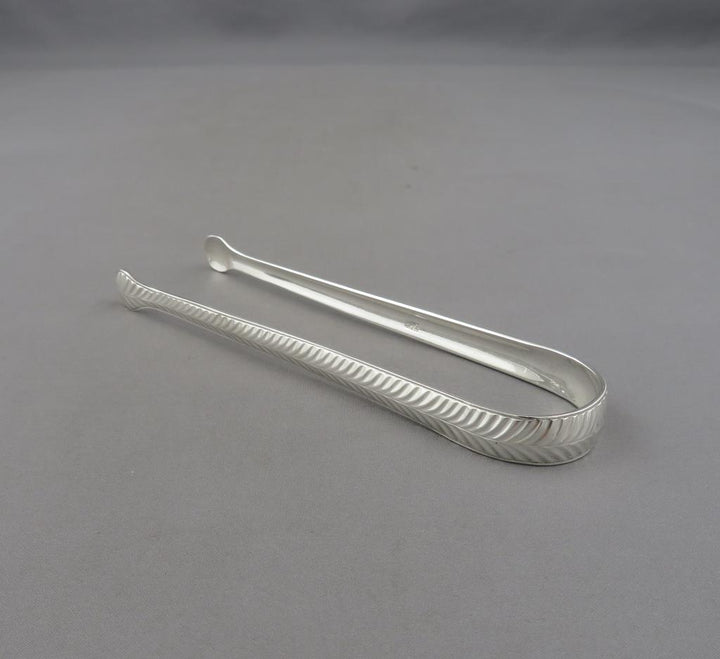 Hester Bateman Sterling Silver Sugar Tongs - JH Tee Antiques