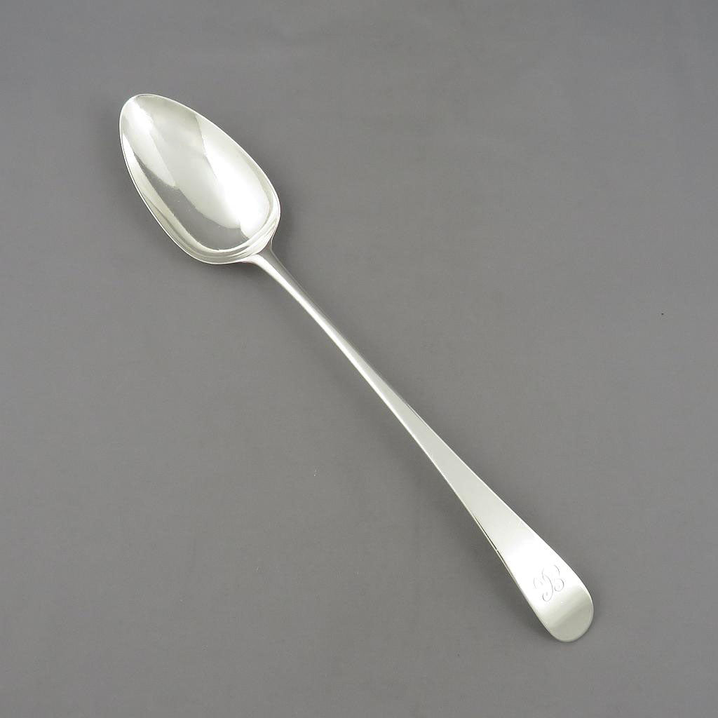 Pair of Hester Bateman Silver Stuffing Spoons - JH Tee Antiques