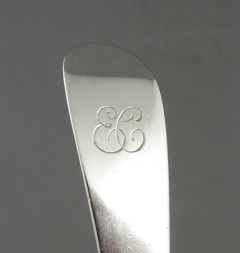 Pair of Hester Bateman Silver Stuffing Spoons - JH Tee Antiques