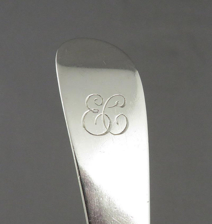 Pair of Hester Bateman Silver Stuffing Spoons - JH Tee Antiques
