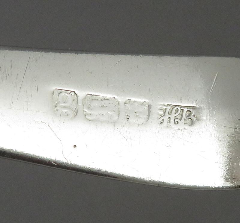 Pair of Hester Bateman Silver Stuffing Spoons - JH Tee Antiques