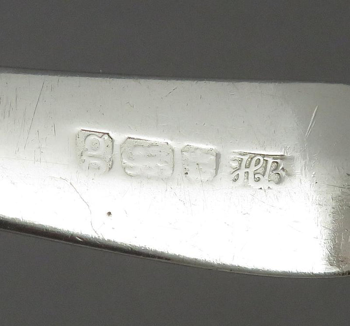 Pair of Hester Bateman Silver Stuffing Spoons - JH Tee Antiques