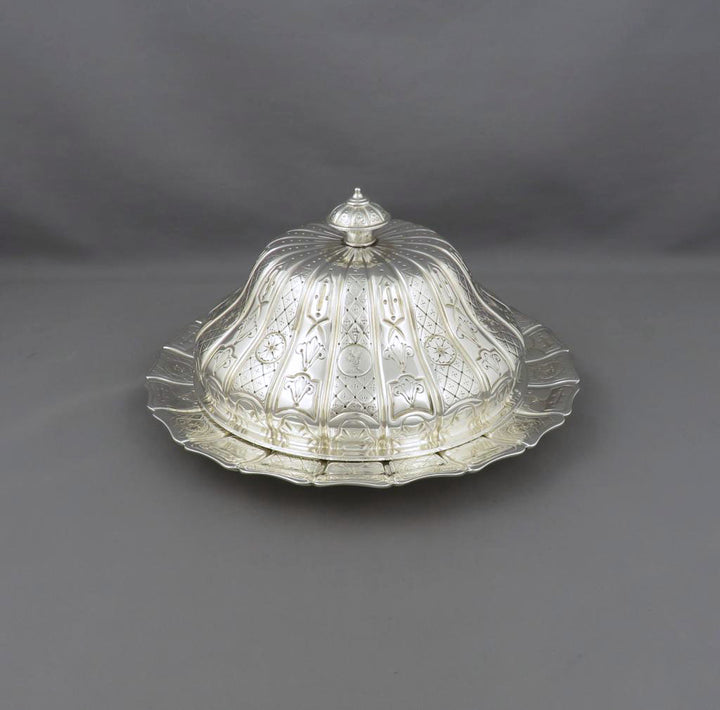 Hunt &amp; Roskell Silver Muffin Dish - JH Tee Antiques