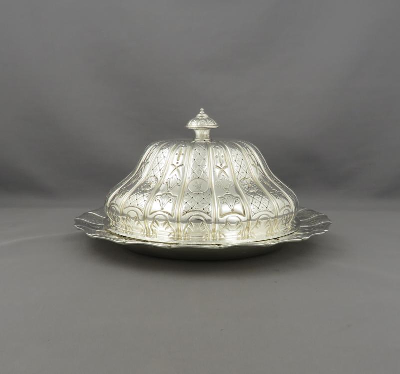 Hunt &amp; Roskell Silver Muffin Dish - JH Tee Antiques