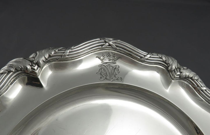 Hunt &amp; Roskell Silver Dinner Plate - JH Tee Antiques