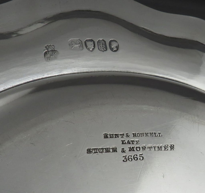 Hunt &amp; Roskell Silver Dinner Plate - JH Tee Antiques