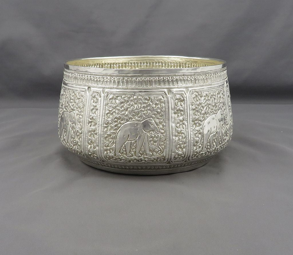 Indian Sterling Silver Bowl - JH Tee Antiques