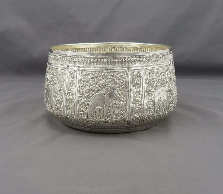 Indian Sterling Silver Bowl - JH Tee Antiques
