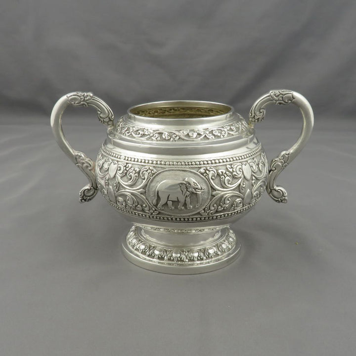 Indian Silver Tea Set - JH Tee Antiques