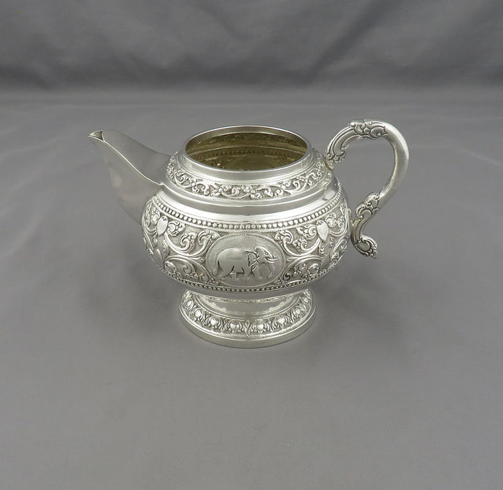 Indian Silver Tea Set - JH Tee Antiques