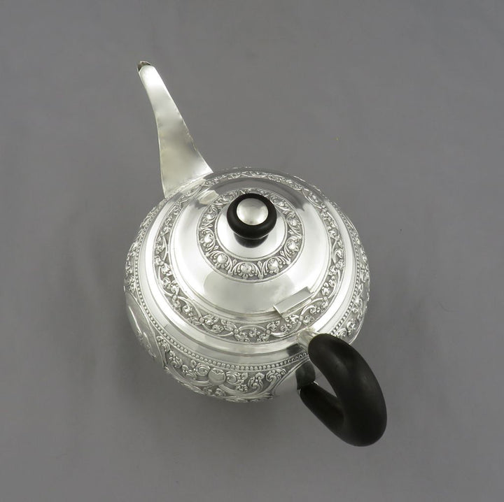 Indian Silver Tea Set - JH Tee Antiques